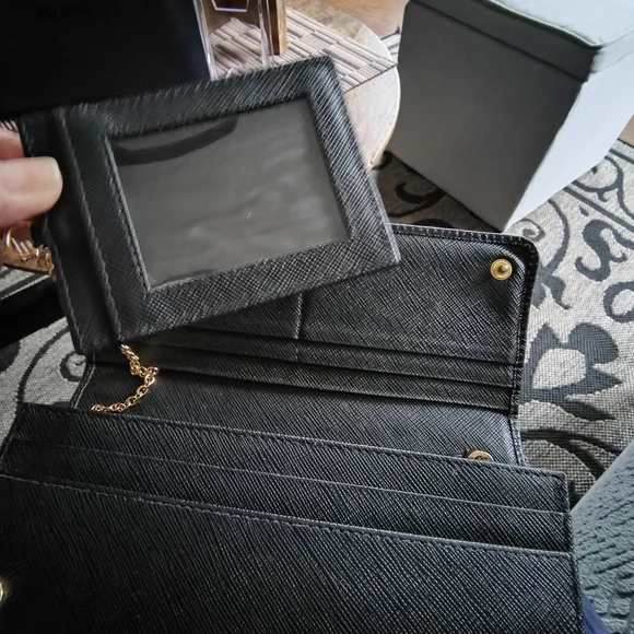 EUC Large Prada Black Leather Wallet - Picture 9 of 11